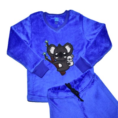 Pijama Termica Koala azul rey unisex junior manga larga